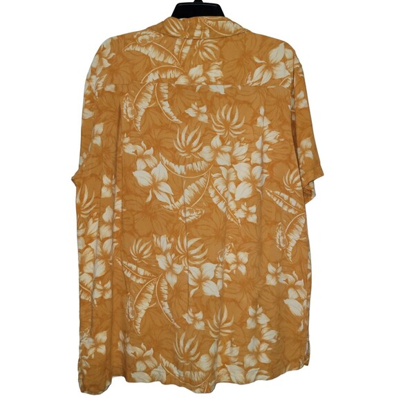 Panama Jack Mens‎ Hawaiian Shirt L Short Sleeve Button Up Collared Orange Rayon - Picture 4 of 9